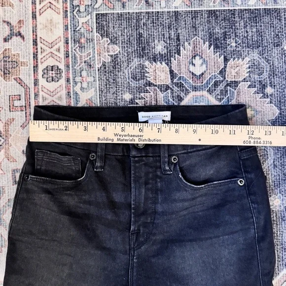 Good American Good Legs Skinny Raw Hem Denim Jeans Women’s Size 0/25 - Picture 12 of 15